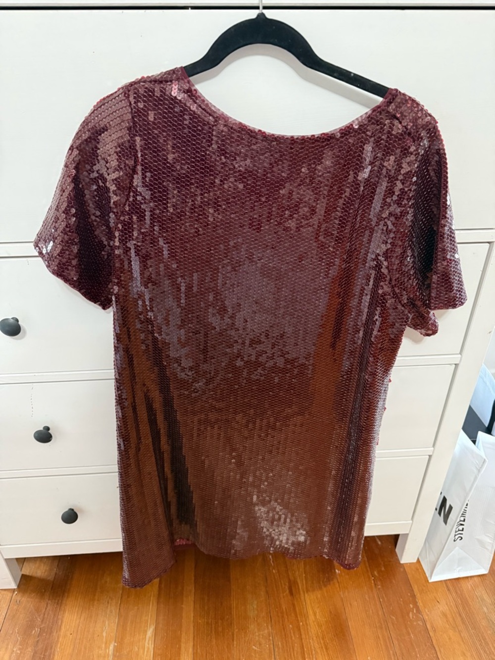 Abercrombie & Fitch Burgundy Sequin Top